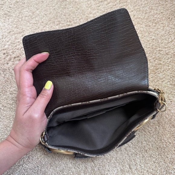 SOLD Gucci Horsebit Chain Clutch Bag Brown Monogram - Picture 12 of 16